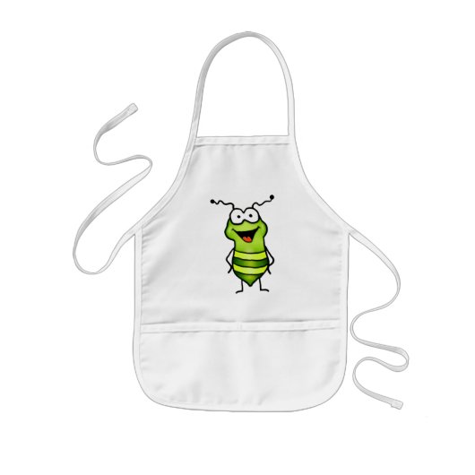 Tablier Enfant Insecte heureux (Devant)