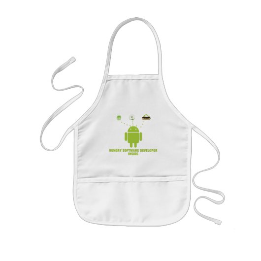 Tablier Enfant Intérieur affamé de programmateur de logiciel (Devant)