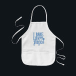 Tablier Enfant J'ai fait comme mon Yiayia fun Greek Kids' Apron<br><div class="desc">Personne ne cuisine comme une grand-mère grecque - mais les petits peuvent essayer d'imiter Yiayia et de sport cet adorable tablier enfant avec des lettres bleues grecques disant "Je cuisine comme mon yiayia"</div>