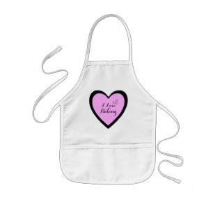 Tablier Enfant J'Aime Cuire Rose Triple Coeur Apron