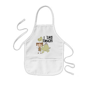 Tablier Enfant J'aime des T-shirts et des cadeaux de Dinos-Fille