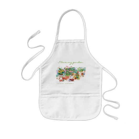 Tablier Enfant J'aime mon jardin (Devant)