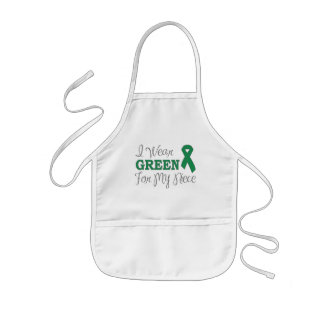 Tablier Enfant Je porte le vert pour ma nièce (le ruban vert de