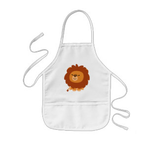 Tablier Enfant Joli Caricature Lion Enfants Apron