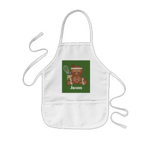 Tablier Enfant Joli pain d'épices de Noël ajouter le nom apron