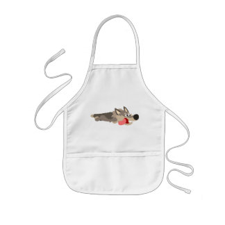 Tablier Enfant Joli parc de caricatures Wolf Enfants Apron