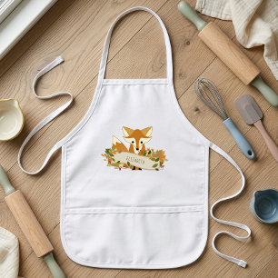 Tablier Enfant Joli renard automnal rustique personnalisé