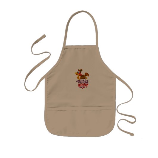 Tablier Enfant Joli Thanksgiving Turquie Enfants Apron (Devant)