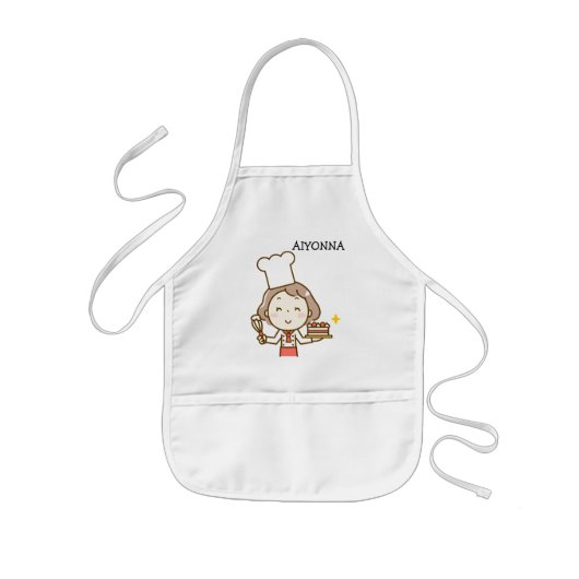 Tablier Enfant Jolie fille chef (Devant)