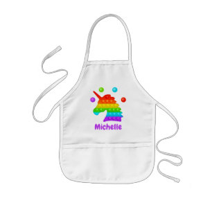 Tablier Enfant Jouet anti-stress Licorne Arc-en-ciel Pop It