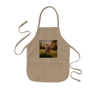 Tablier Enfant Joyeux Labrador Puppy Running