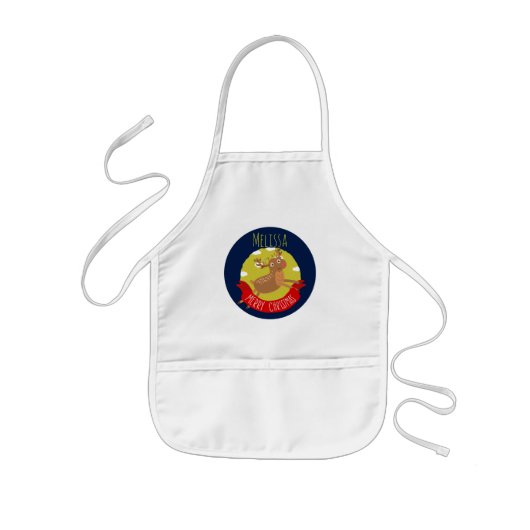 Tablier Enfant Joyeux Noël Reindeer Apron (Devant)