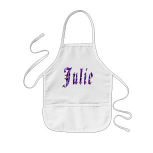 Tablier Enfant Julie, Nom, Logo, Filles Artistique Kindy Apron
