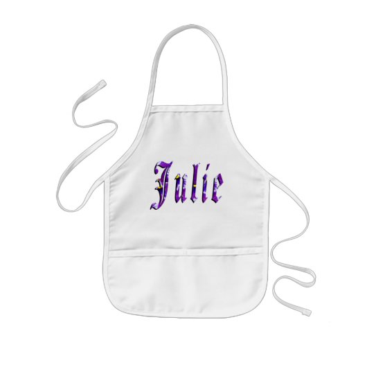 Tablier Enfant Julie, Nom, Logo, Filles Artistique Kindy Apron (Devant)