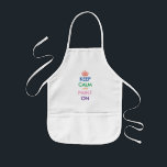 Tablier Enfant Keep Calm and paint on small kid's apron for art<br><div class="desc">Keep Calm and paint on small kid's apron for art. Make your own funny keep calm parody Colorful typographiy design. Donc fun for adults. Use for arts and crafts,  drawing,  painting,  cooking,  baking and more. Customizable colors and personalized text.</div>