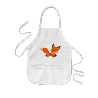 Tablier Enfant Le Fox mignon de bande dessinée de flotte badine