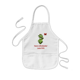 Tablier Enfant Le petit monstre de Nana, nom personnalisé, art fa
