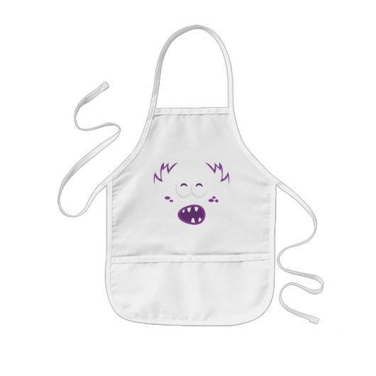 Tablier Enfant Le visage pourpre du monstre Apron de l'enfant (Devant)
