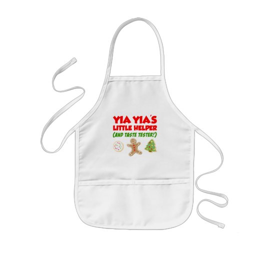 Tablier Enfant Les petits cookies de Noël de Yia Yia (Devant)