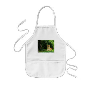 Tablier Enfant Lionne dame se relaxant