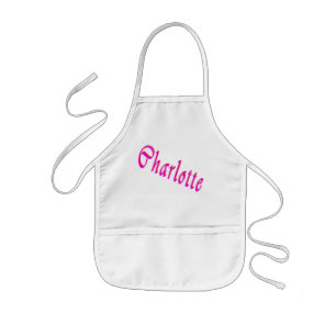 Tablier Enfant Logo Charlotte Name,