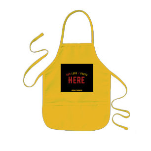 TABLIER ENFANT MARQUE MODERNE MODERNE PERSONNALISABLE JAUNE VÉRIF