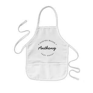 Tablier Enfant Master Baker Année établie Nom personnalisé Enfant