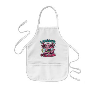 Tablier Enfant Mignon Axolotl Nerd I Axolotl Questions Marques de