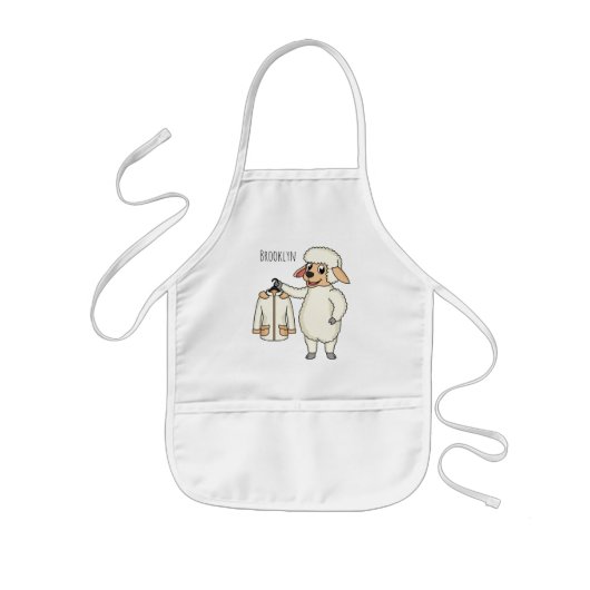 Tablier Enfant Mignonne brebis avec blouson (Devant)