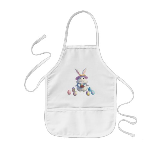 Tablier Enfant Mignonne lapin de Pâques 01 (Devant)