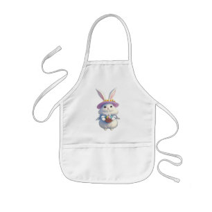 Tablier Enfant Mignonne lapin de Pâques 01
