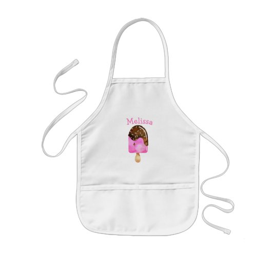 Tablier Enfant Monogramme personnalisé de la crème glacée (Devant)