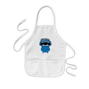 Tablier Enfant Monstre bleu mignon