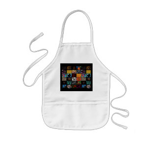 Tablier Enfant Motif d'arts pop décoratifs