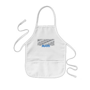 Tablier Enfant Motif de chat et souris gris