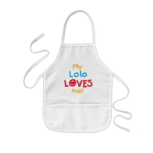 Tablier Enfant My Lolo Loves Me T-shirts et cadeaux (Devant)