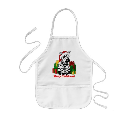 Tablier Enfant Noël Zebra Apron (Devant)