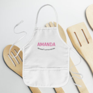 Tablier Enfant Nom de la petite aide de maman Apron pour enfants