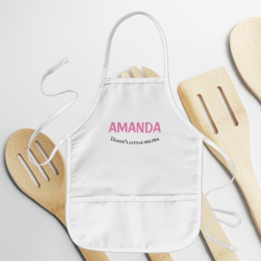 Tablier Enfant Nom de la petite aide de papa