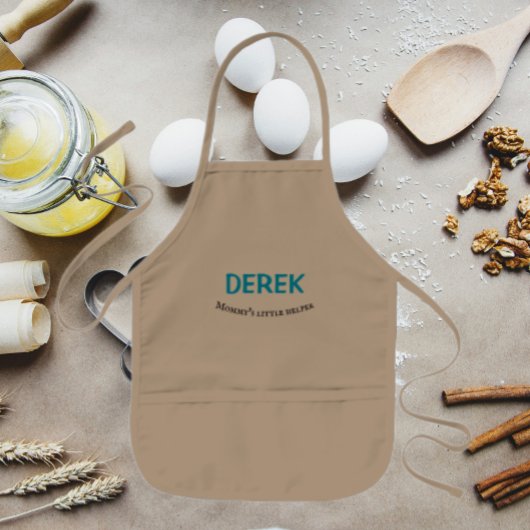 Tablier Enfant Nom du petit garçon d'assistance de maman