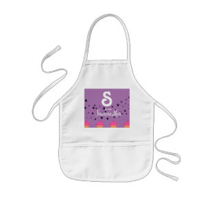 Tablier Enfant Nom initial Cupcakes Personnalisé Apron pour enfan
