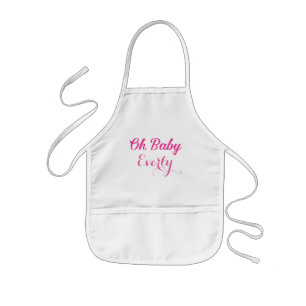Tablier Enfant Oh Baby Personnalisé Fille Rose