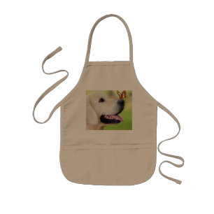 Tablier Enfant Oreiller À Lancer Du Labrador Et Du Papillon
