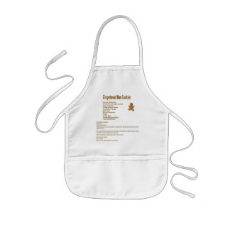 Tablier Enfant Pain d'épice Homme Cookie Recette Enfant Apron