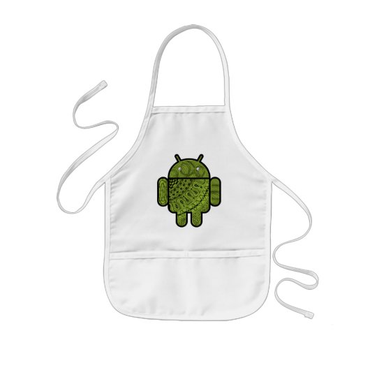 Tablier Enfant Pancho Doodle Character pour le robot Android™ (Devant)