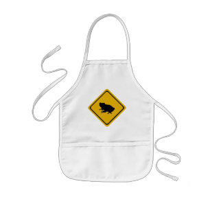 Tablier Enfant panneau routier de grenouille
