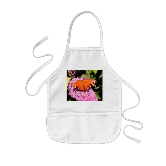 Tablier Enfant Papillon rouge (Devant)