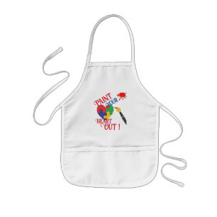 Tablier Enfant Peignez Votre Coeur, Apron Enfants Personnalisés