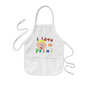 Tablier Enfant Peinture Petits Garçons Cheveux Blonds