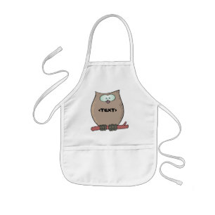 Tablier Enfant Personnalisez un hibou, <TEXT>